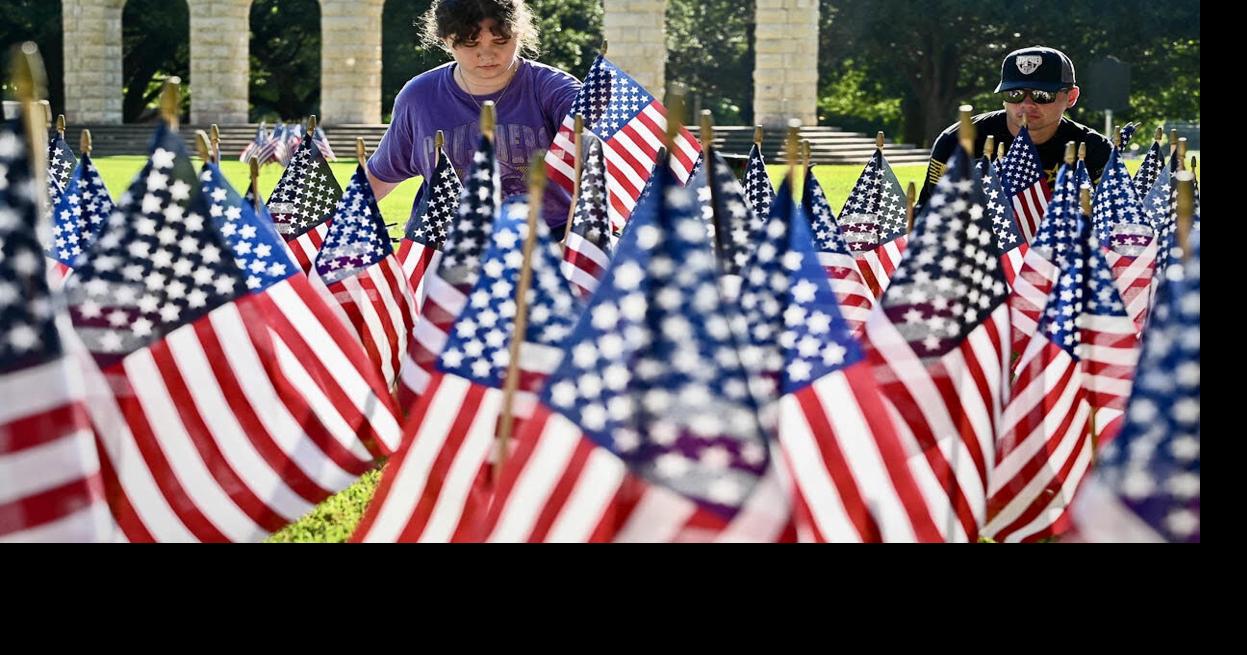 Remembering lives lost 25 years ago: ROTC honors 2,977 people killed on 9/11 with US flag memorial at UMHB