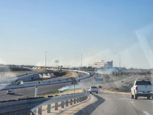 Small grass fires reported along highway near Killeen and Fort Hood