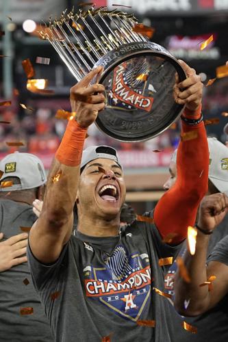 Jeremy Pena Reacts to Houston Astros Advancing to World Series & Winning  ALCS MVP vs. Yankees 