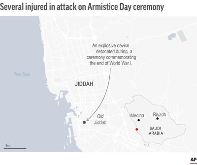 Officials: Blast at WWI ceremony in Saudi Arabia wounds 3 ...