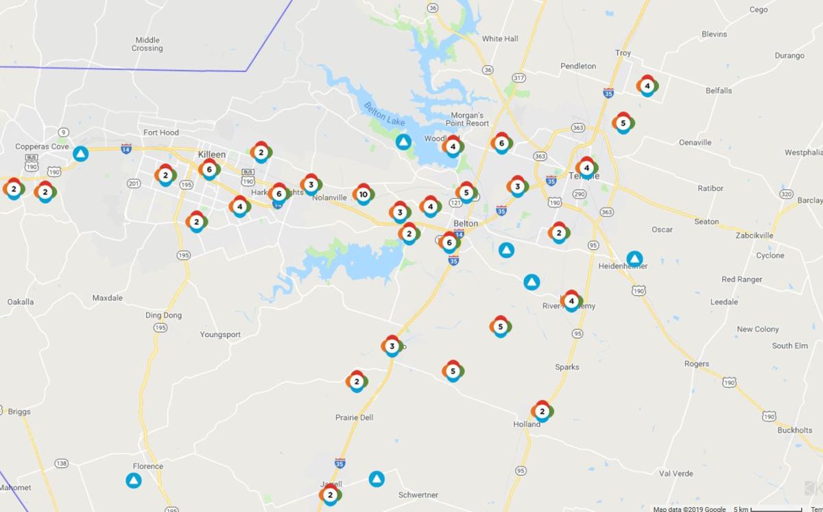 Power outages reported across Central Texas News