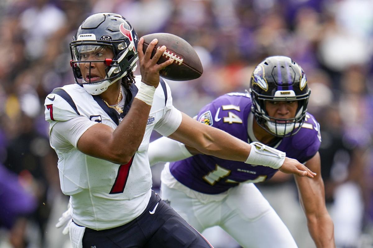 Texans' Stroud takes beating in opener, sacked five times in 25-9 loss to  Ravens