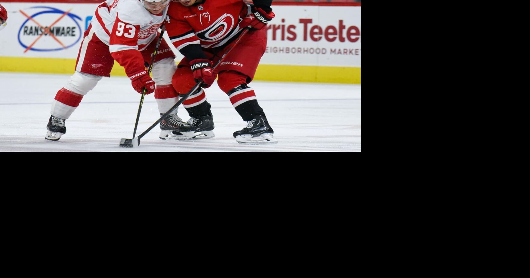 Canes squeeze past Red Wings 2-1 in Detroit