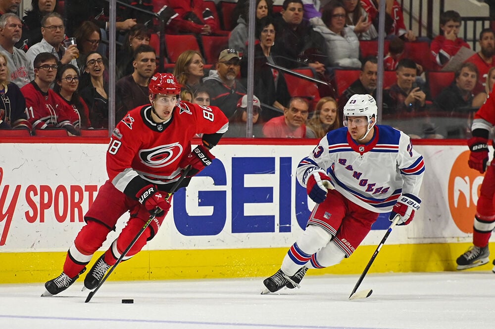 Images from Carolina Hurricanes' 6-1 victory over the New Jersey Devils