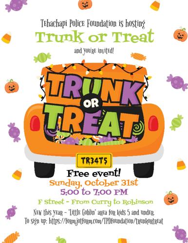 You still have time to stop at the Trunk or Treat. 1 pm to 4 pm