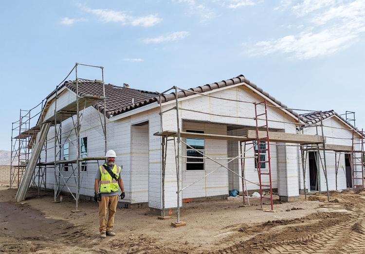 Model home under construction at K. Hovnanian’s ‘Tehachapi Hills