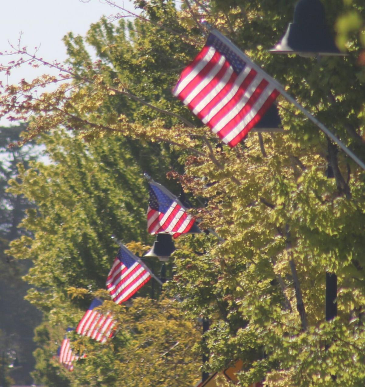 American Flags On Display In Downtown Tehachapi News Tehachapinews Com