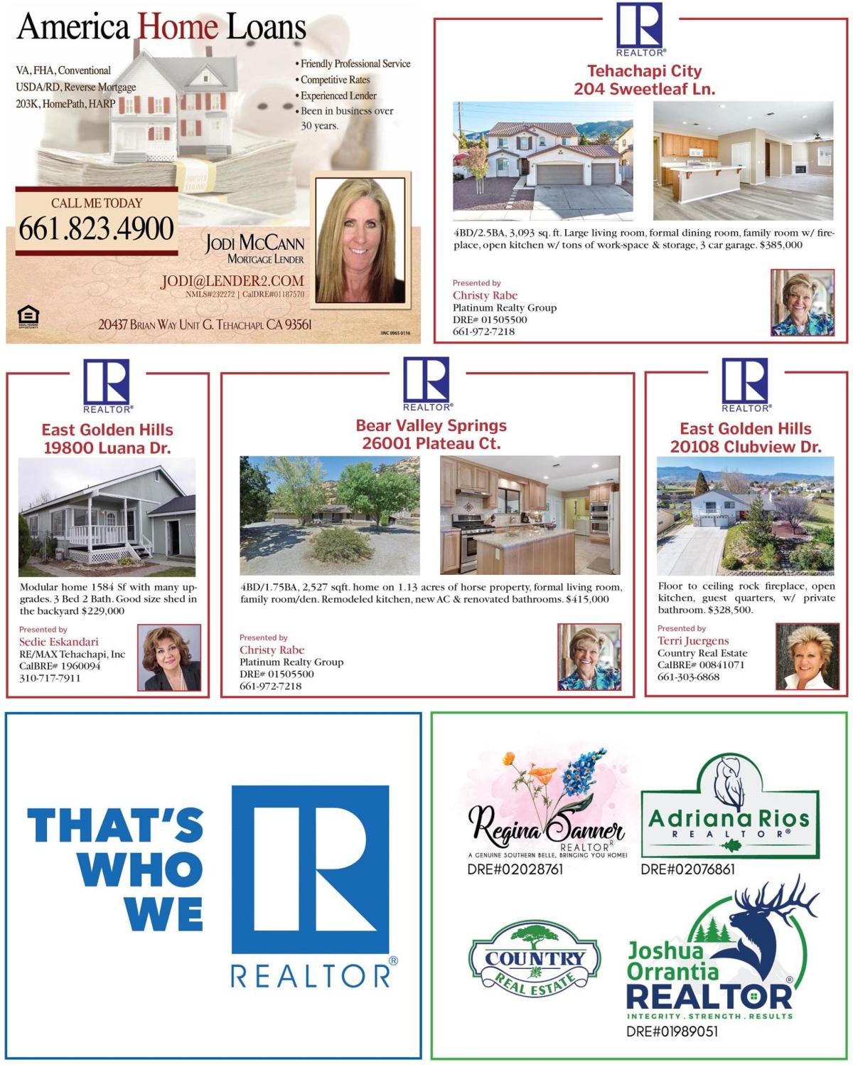 Tehachapi Area Association Of Realtors Invites Public To View Properties Through Community Wide Open House Lifestyle Tehachapinews Com