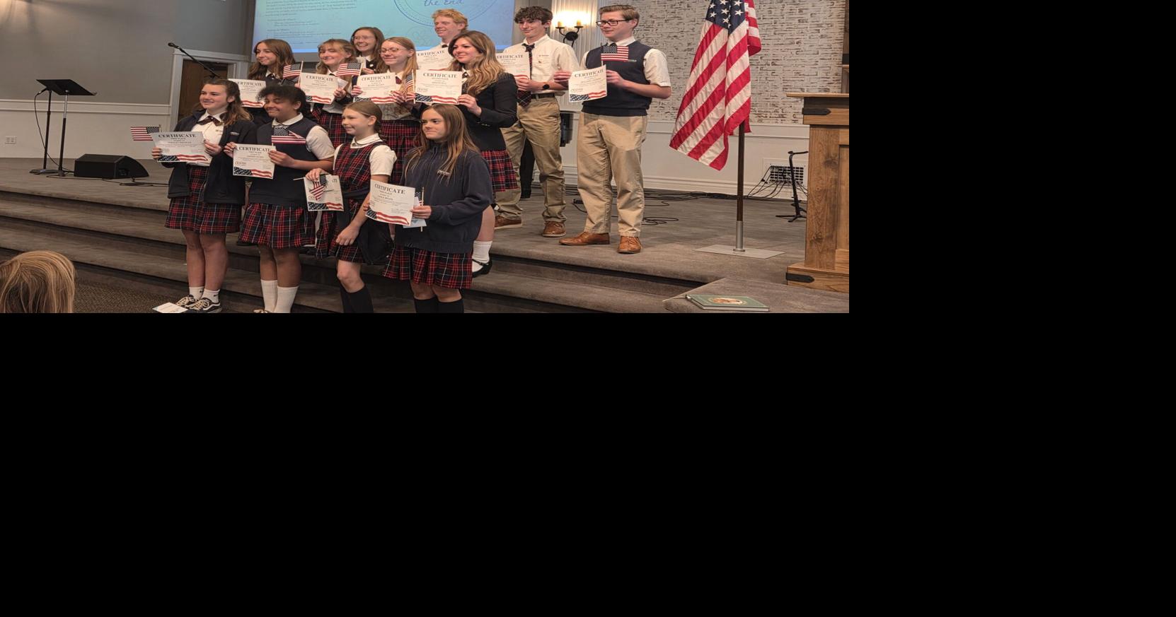 Students honored for essays on 250th anniversary of US