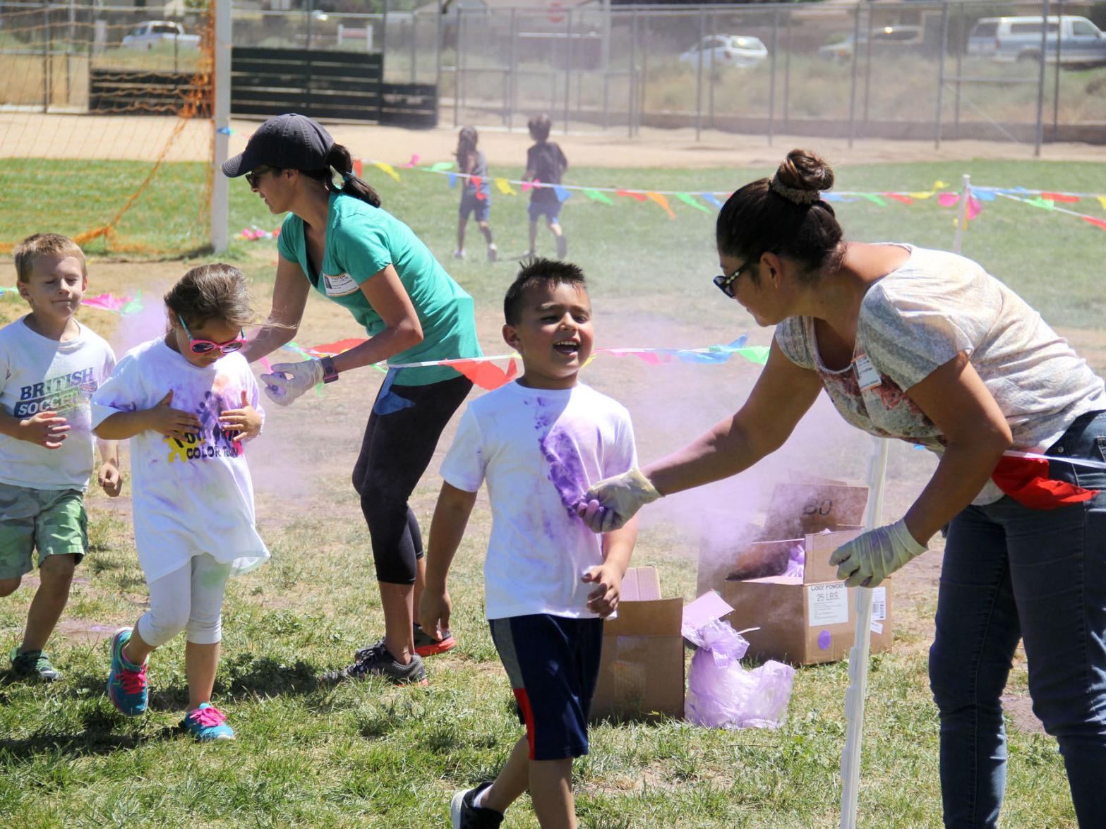 It's something fun to do;' Students and teachers participate in Tompkins Elementary  School Color Run | News | tehachapinews.com