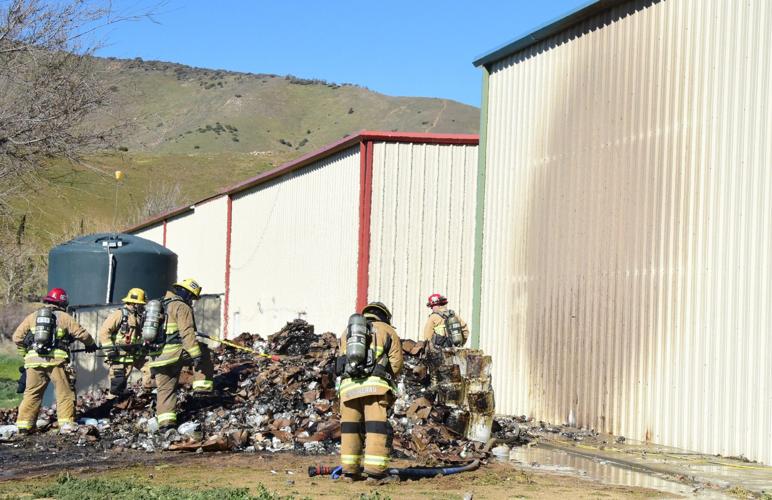 Flames fueled by alcohol in hand sanitizer in pallet fire | News ...