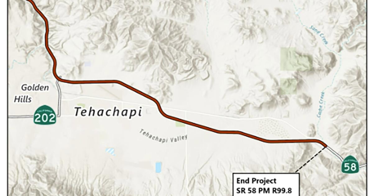 Highway 58 Road Conditions Tehachapi Today Map