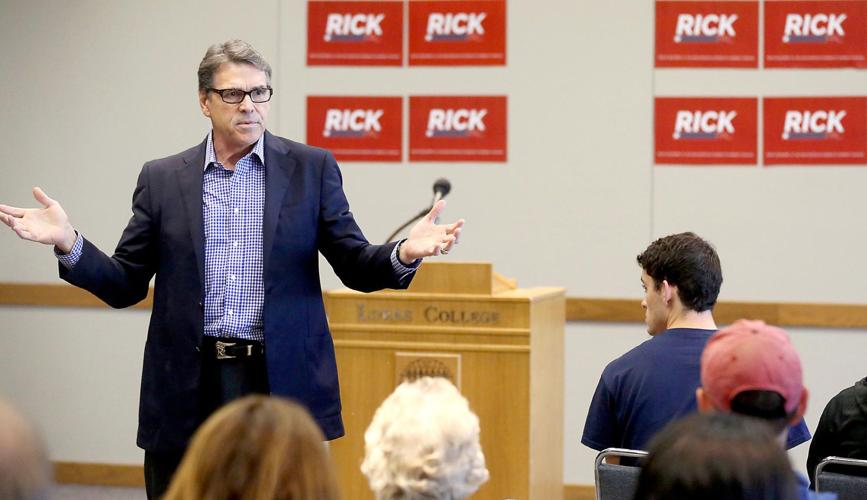 Perry emphasizes states' rights