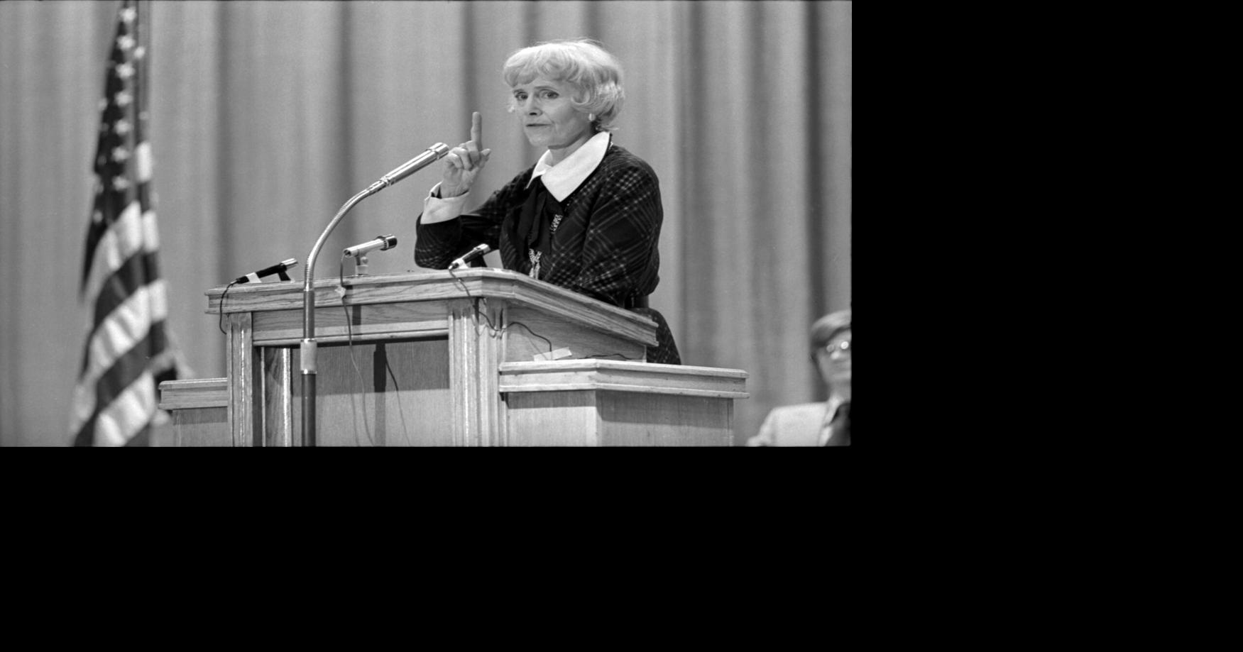 Flashback: Diplomat, author Clare Boothe Luce discusses China during 1971 Dubuque visit