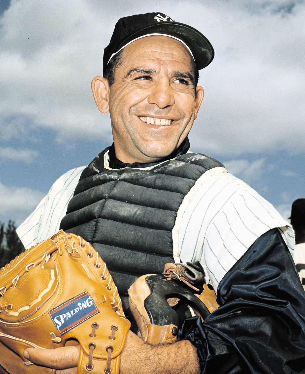 Phil Rizzuto of the New York Yankees poses for an action portrait