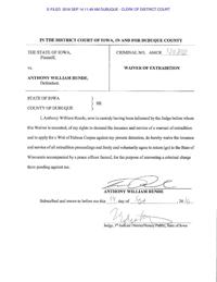 Runde Extradition Waiver Telegraphherald Com