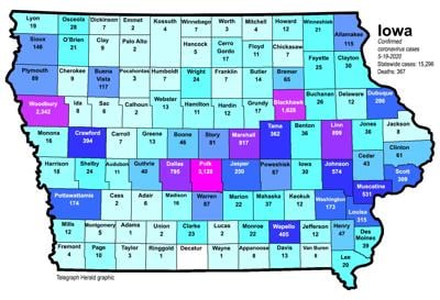 county map of iowa 10 More Covid 19 Cases In Dubuque County 301 Additional Statewide