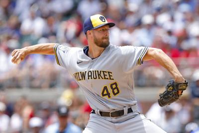 Athletics complete their first series sweep with 8-6 victory over Brewers