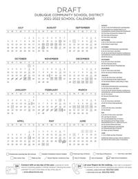 Dubuque Community Schools Calendar 2022-2023