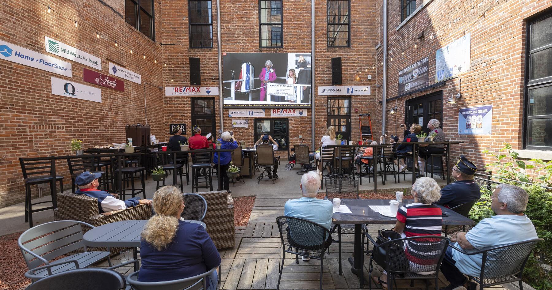 Dozens gather at Dolph's Iron Bar for USS Iowa christening watch party - Vimarsana News