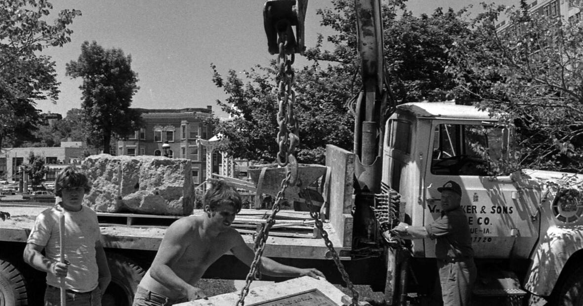 Throwback Thursday: Monument marks spot of Dubuque time capsule 45 years ago - Vimarsana News