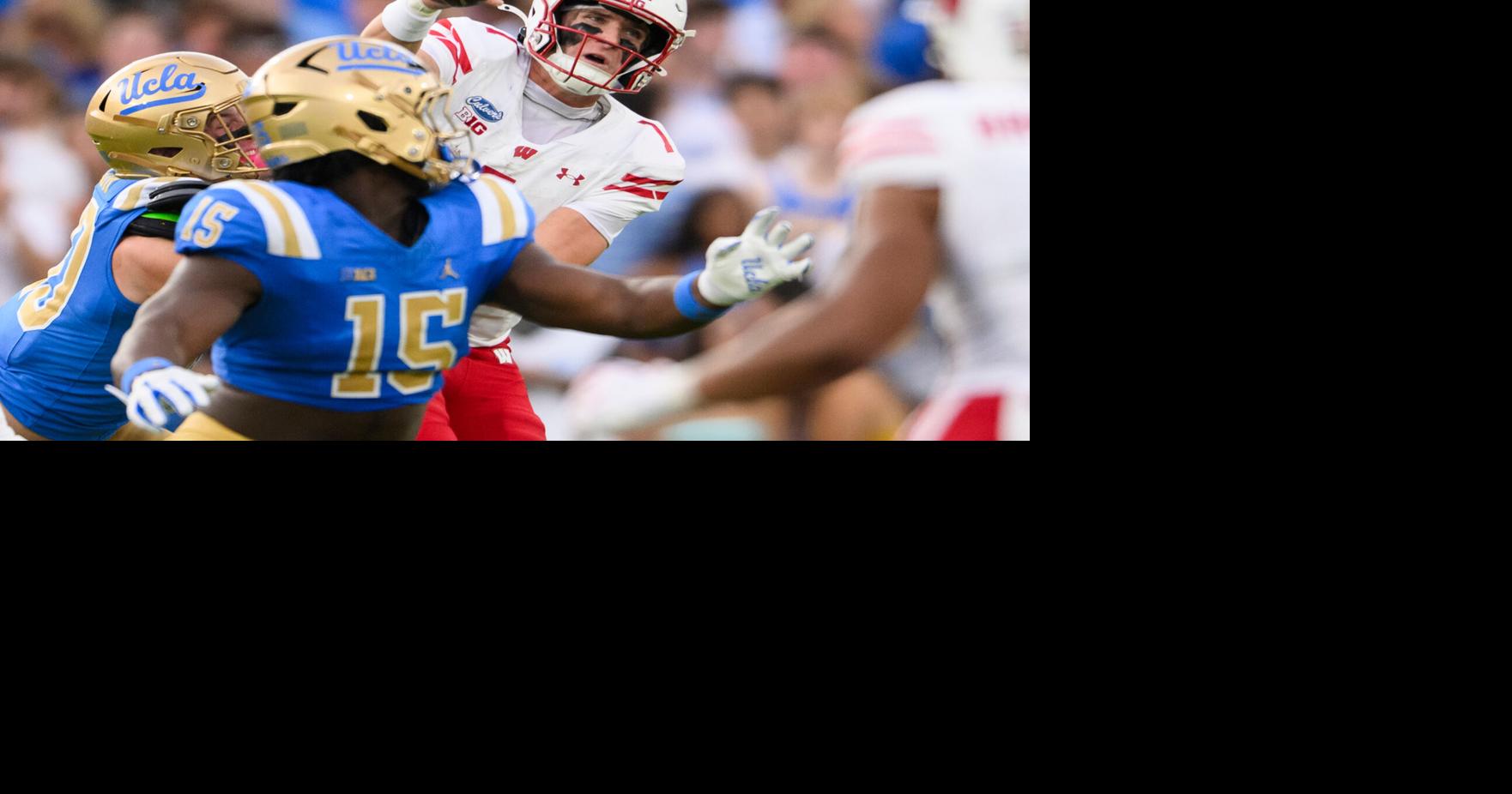 No. 12 UCLA stays unbeaten at 6-0, tops Wisconsin 17-7 with a backup QB