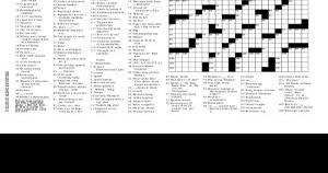 Reprint of NY Times Sunday crossword | Public Announcements ...