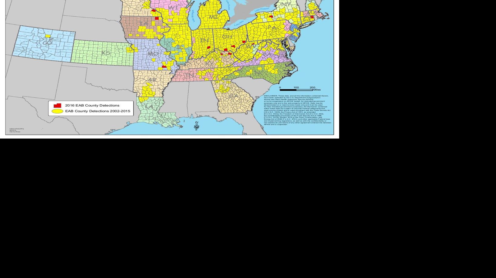 Emerald Ash Borer Iowa Map 2022