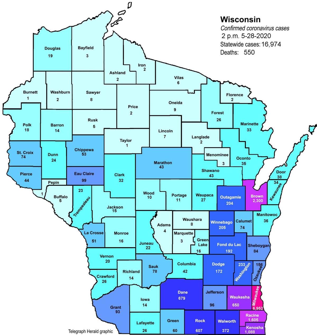 Where is COVID-19? Maps of confirmed cases in Illinois, Iowa, Wisconsin ...