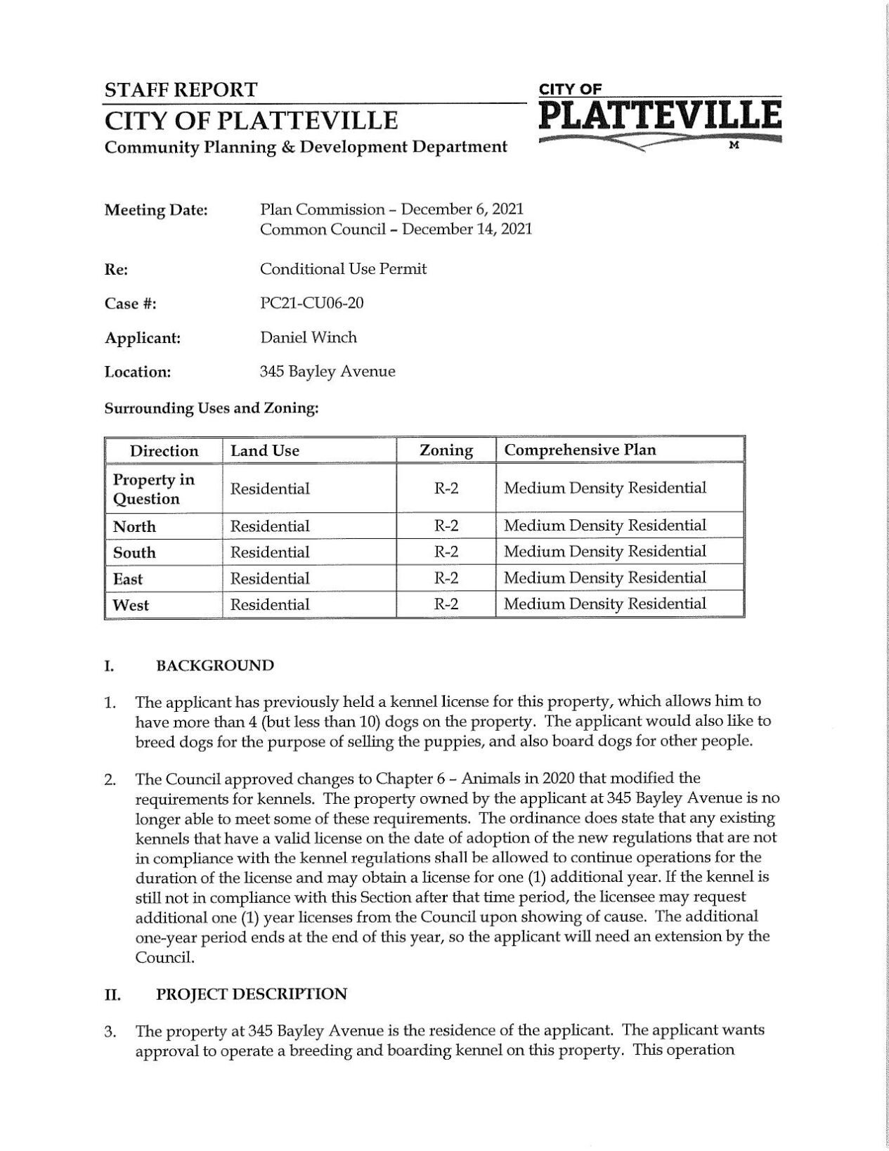 Dog kennel permit application