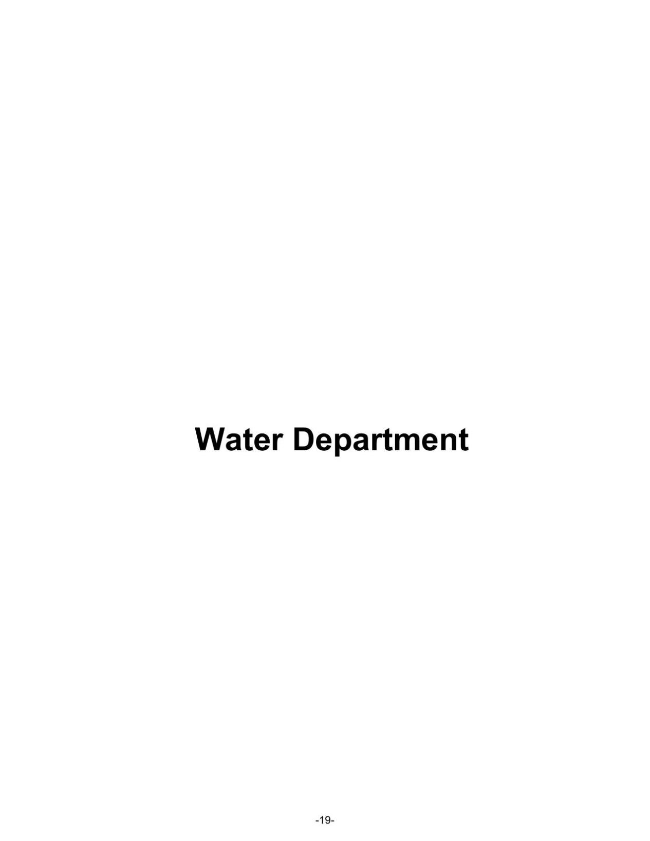 Water Department FY24 budget presentation