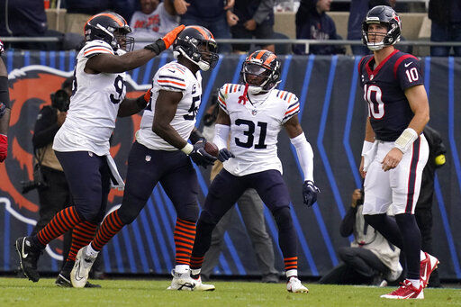 Chicago Bears move to 2-1 win 23-20 victory over Houston Texans