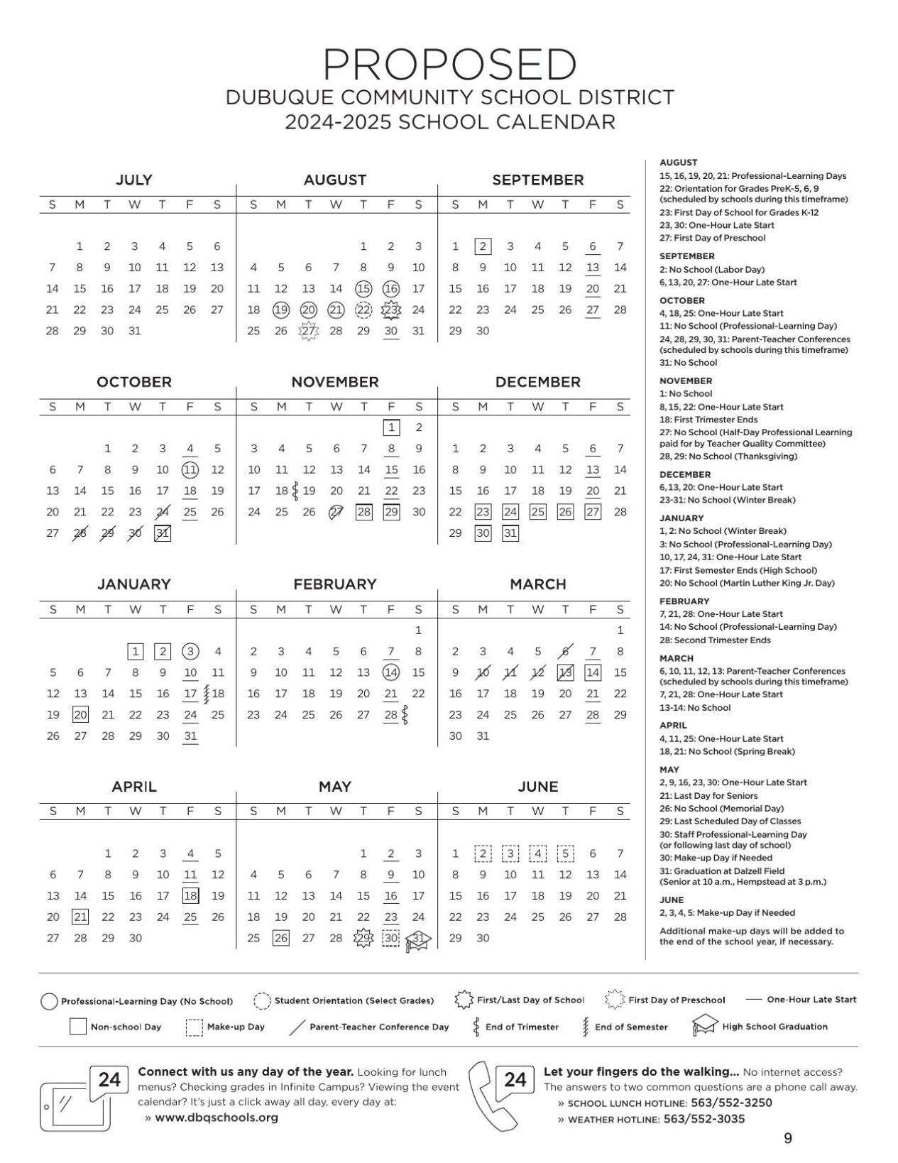 DCSD 20242025 Calendar