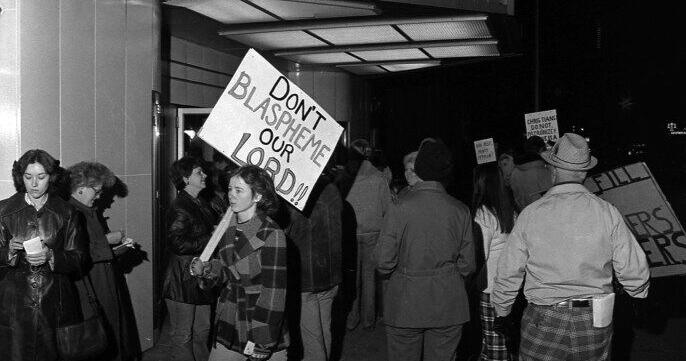 Monty Python Protesters Throwback Thursday: Picketers protest 1979 Monty Python film in Dubuque ...