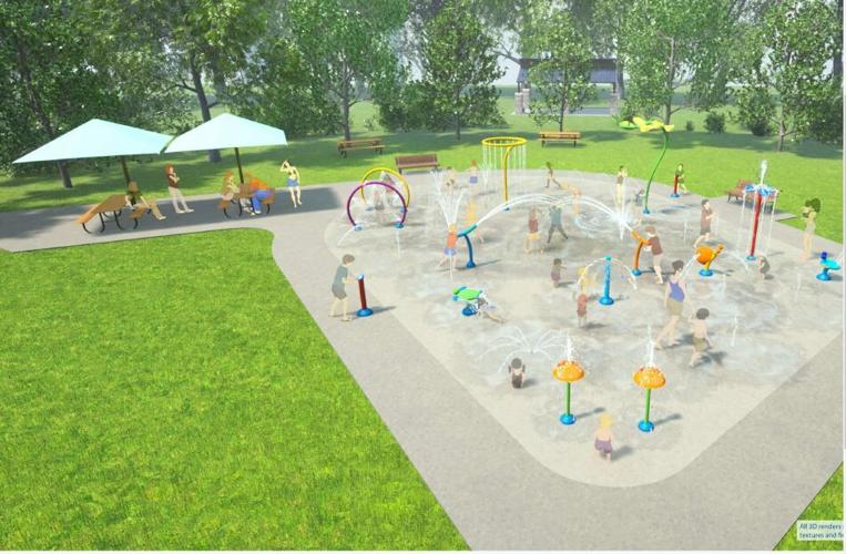 Splash Pad Rendering Dickeyville breaks ground on park additions | Tri-state News ...