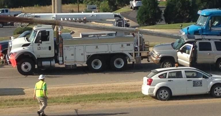 UPDATE: Girl suffers minor injuries when SUV impaled by utility pole ...
