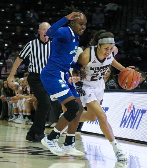 Mya Bhinar pushes past her opponent