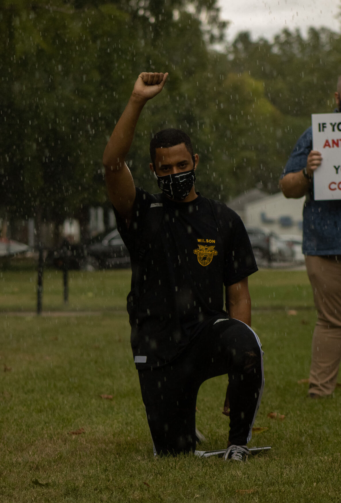 Multicultural Students Against Systemic Racism Protest - Kneeling