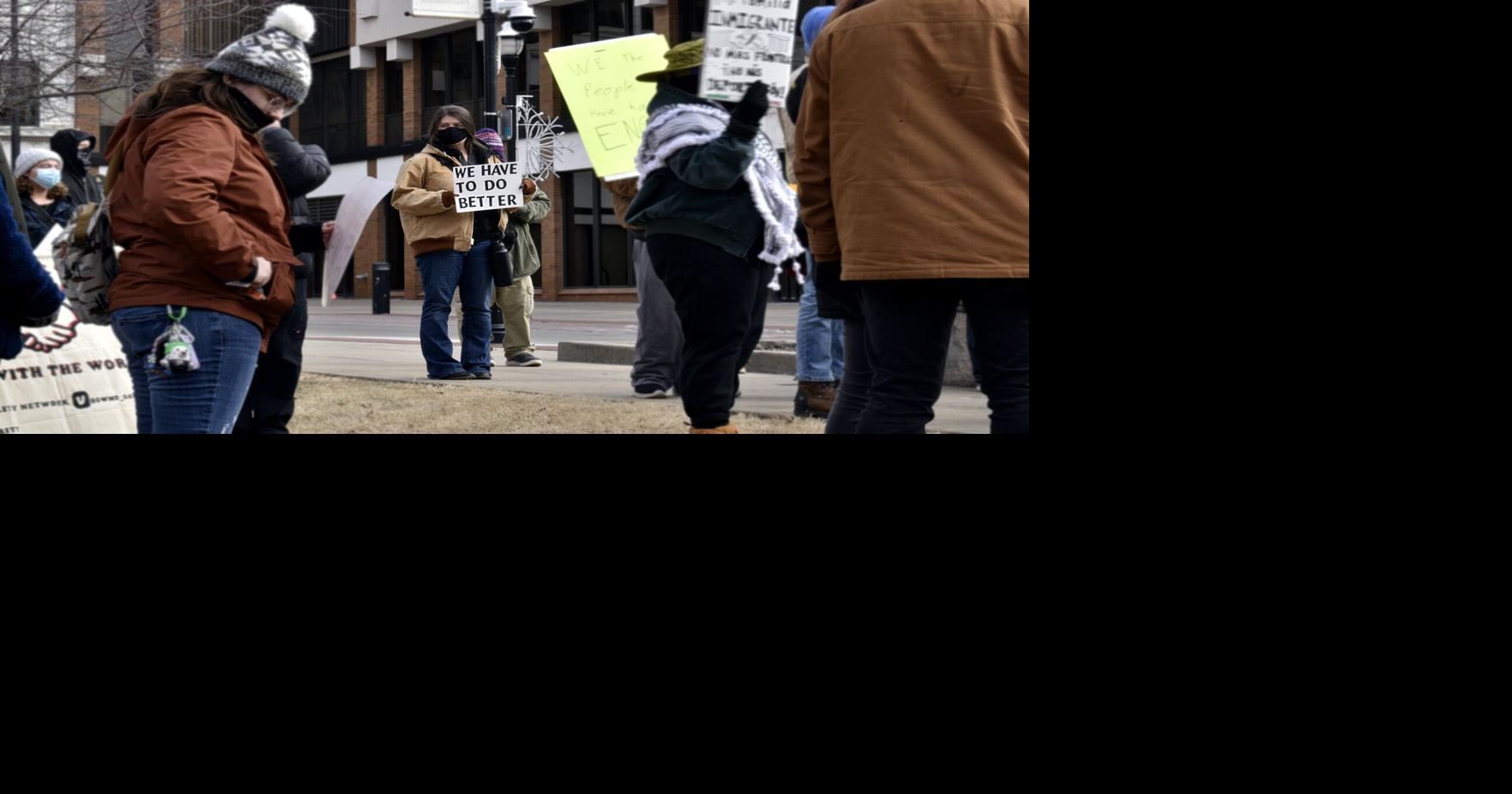 President Trump's second inauguration sparks protest in downtown ...