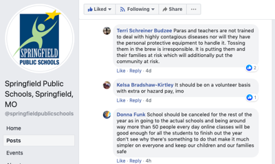 A Springfield Public Schools Covid 19 Decision Sparks Online Debate News The Standard Org