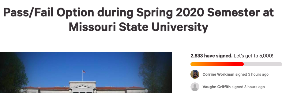 University responds to student petition for a pass/not pass grading ...