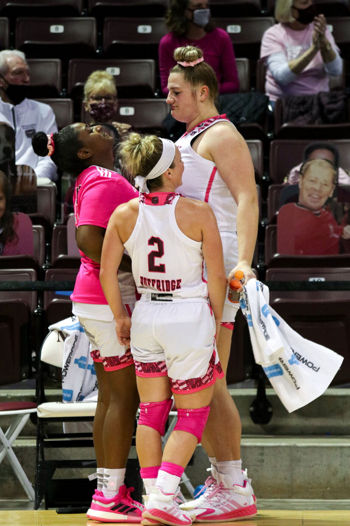 02.19.21 Lady Bears v Bradley chest bump
