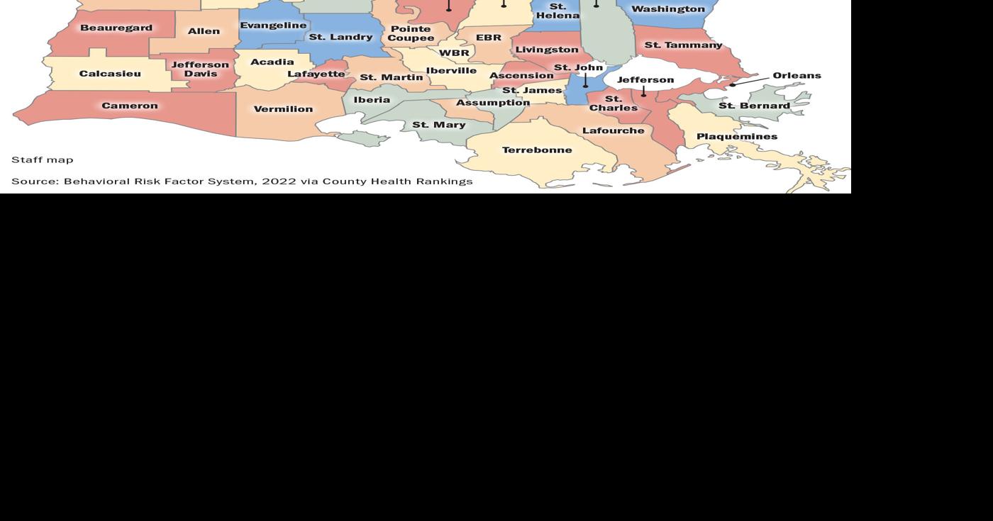 Louisiana parish drinking rates from the CDC | Baton Rouge ...