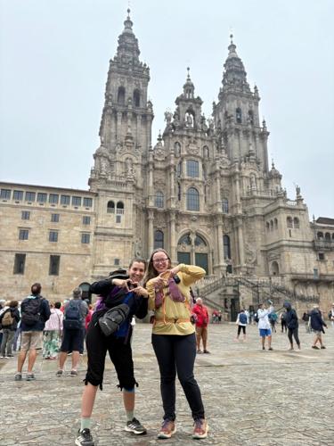Heidi and Rowan compostela.jpg