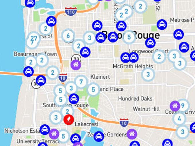 Baton Rouge Traffic Map Explore Baton Rouge Police Calls, Fires, Traffic Accidents In Your Area  With New Map | News | Theadvocate.com