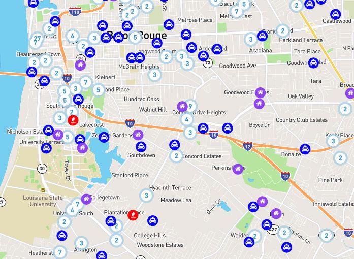 Explore Baton Rouge police calls fires traffic accidents in your area