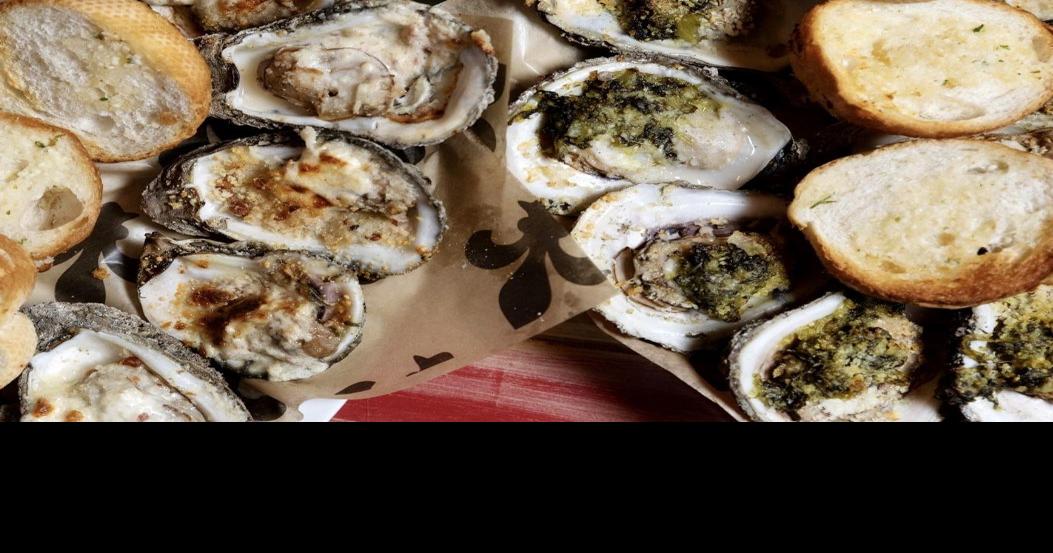 Takeout in Baton Rouge Charbroiled oysters, a chicken club sandwich