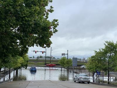 Flooding near River Road in Baton Rouge