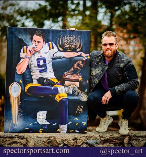 Meet the Philadelphia artist behind the Joe Burrow artwork sensation, Sponsored: Spector Sports Art