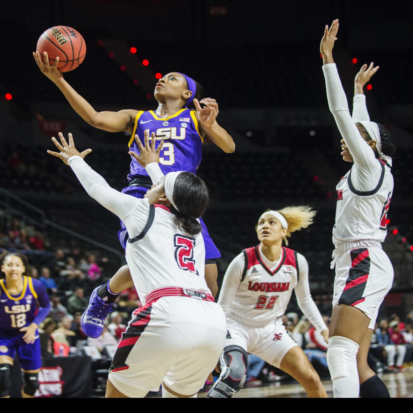 Lsu Women S Basketball Downs Ul Lafayette In Cajundome Ul Ragin